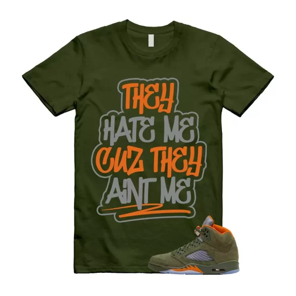 5 Olive Army Solar Orange Black Retro T Shirt Match AINT ME Jezsport.com