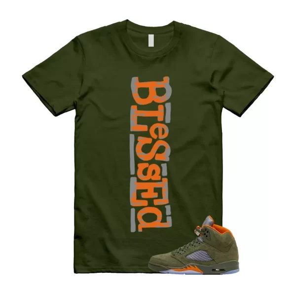 5 Olive Army Solar Orange Black Retro T Shirt Match B2 Jezsport.com