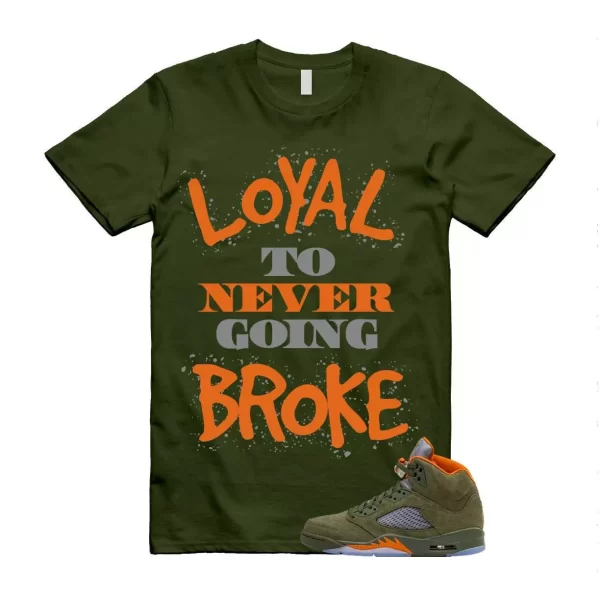 5 Olive Army Solar Orange Black Retro T Shirt Match NB Jezsport.com