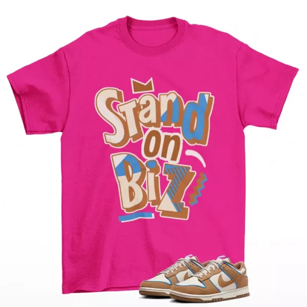 Strictly Biz Shirt Pink to Match Dunk Low Light British Tan FN5825-100 Jezsport.com