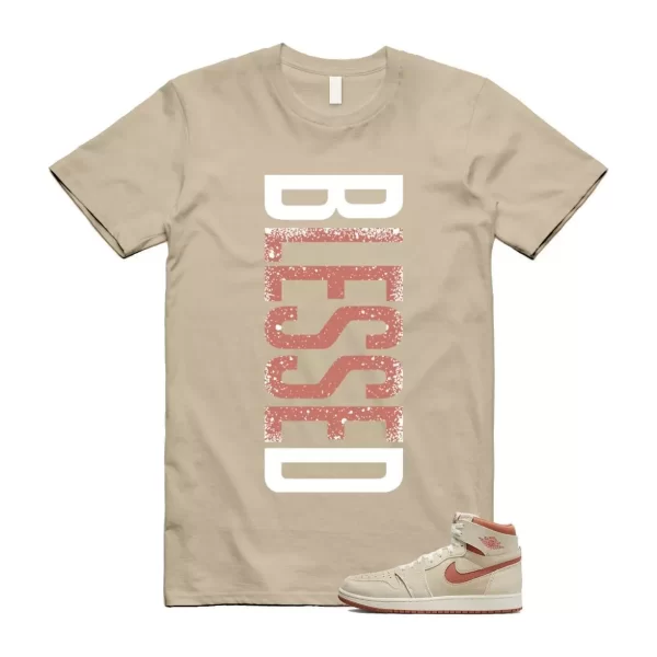 1 Terra Burnt Sunrise Zoom High Air Sail Blush Tan White T Shirt Match VERTBLS Jezsport.com