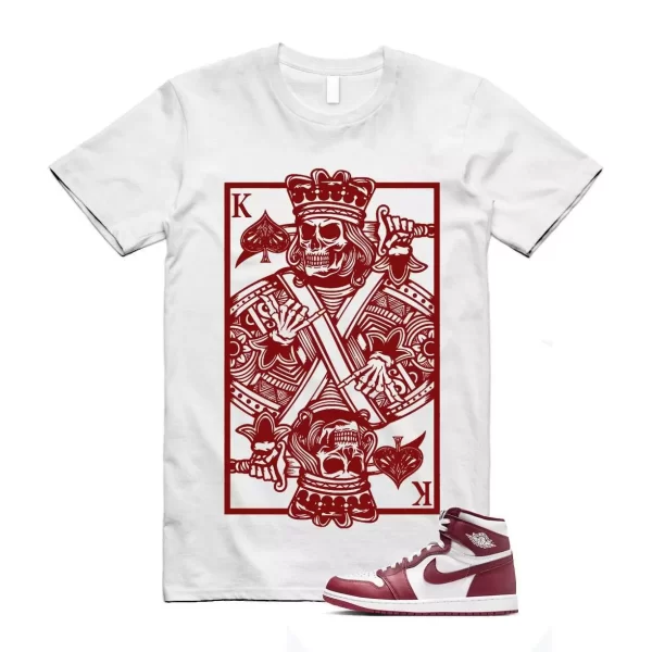 1 Artisanal Team Red Retro High OG White T Shirt Match KC, DZ5485 160 Jezsport.com