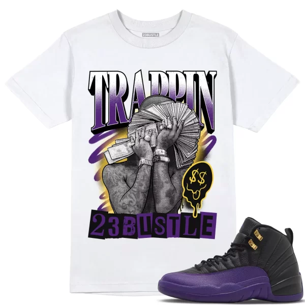 Shirt to Match Jordan 12 Field Purple 12s Sneaker 23Bustle - TRAPPIN Sneaker Tee Jezsport.com