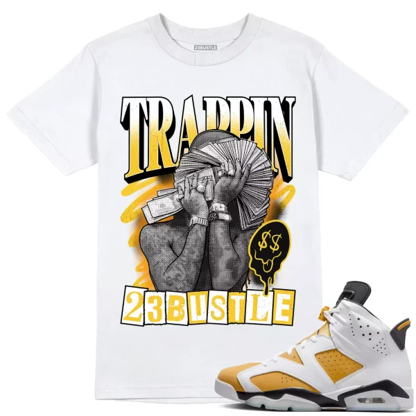 Shirt to Match Jordan 6 Yellow Ochre 6s Sneaker 23Bustle - TRAPPIN Sneaker Tee Jezsport.com