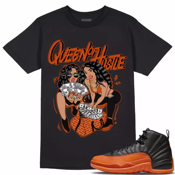 Shirt to Match Jordan 12 Brilliant Orange 12s Sneaker 23Bustle - Queen Of Hustle Jezsport.com