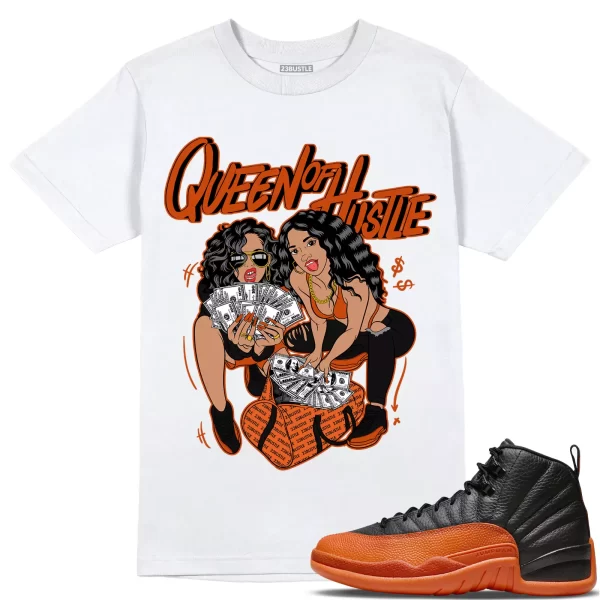 Shirt to Match Jordan 12 Brilliant Orange 12s Sneaker 23Bustle - Queen Of Hustle Jezsport.com