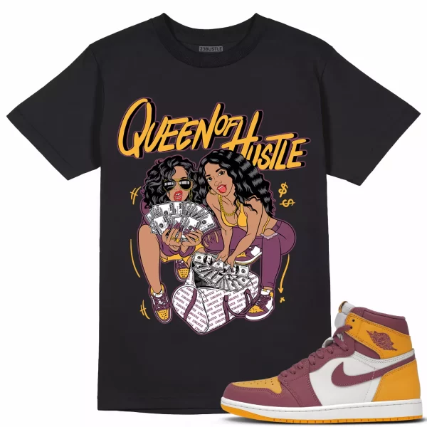 Shirt to Match Jordan 1 Brotherhood 1s Sneaker 23Bustle - Queen Of Hustle Tee Jezsport.com