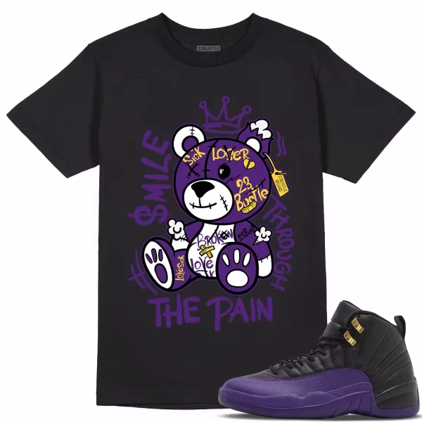 Shirt to Match Jordan 12 Field Purple Sneaker 23Bustle, Smile Through The Pain Jezsport.com