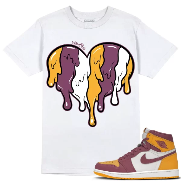 Shirt to Match Jordan 1 Brotherhood 1s Sneaker 23Bustle - Dripin Heart Tee Jezsport.com