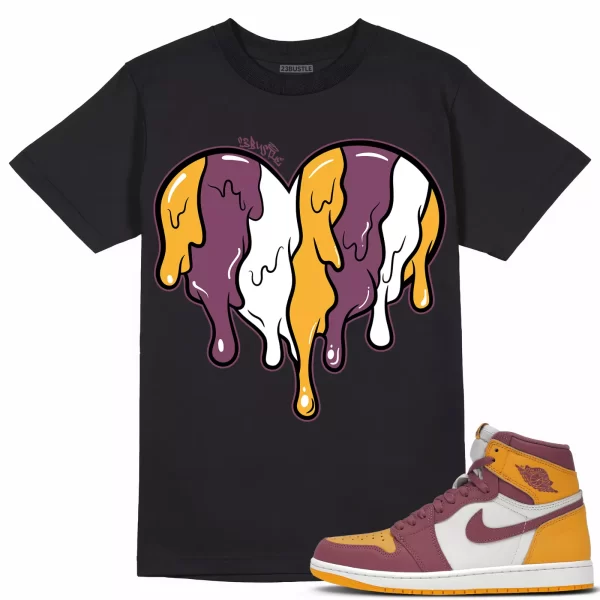 Shirt to Match Jordan 1 Brotherhood 1s Sneaker 23Bustle - Dripin Heart Tee Jezsport.com