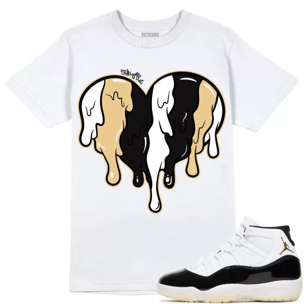 Shirt to Match Jordan 11 Gratitude 11s Sneaker 23Bustle - Dripin Heart Tee Jezsport.com