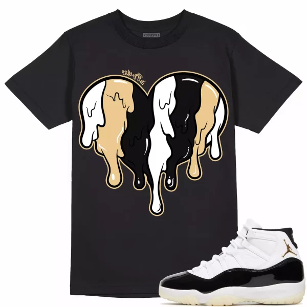 Shirt to Match Jordan 11 Gratitude 11s Sneaker 23Bustle - Dripin Heart Tee Jezsport.com