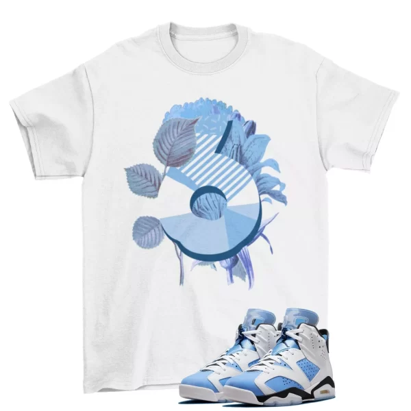 Floral 6 Shirt to Match Jordan 6 University Blue UNC / CT8529-410 Jezsport.com