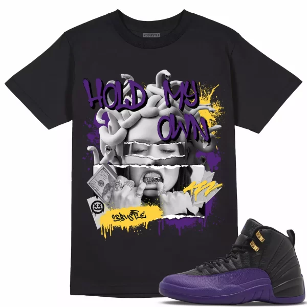 Shirt to Match Jordan 12 Field Purple 12s Sneaker 23Bustle - Hold My Own Tee Jezsport.com