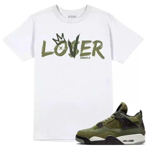 Shirt to Match Jordan 4 Craft Olive 4s Sneaker 23Bustle - Loser Lover Tee Jezsport.com