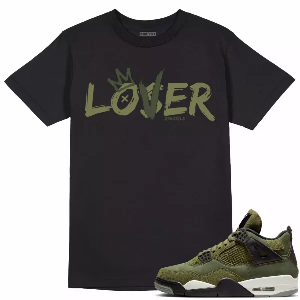 Shirt to Match Jordan 4 Craft Olive 4s Sneaker 23Bustle - Loser Lover Tee Jezsport.com