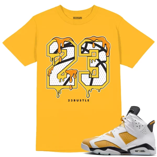 Shirt to Match Jordan 6 Yellow Ochre 6s Sneaker 23Bustle - 23 Drip No Custom Tee Jezsport.com