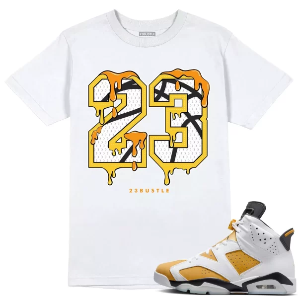 Shirt to Match Jordan 6 Yellow Ochre 6s Sneaker 23Bustle - 23 Drip No Custom Tee Jezsport.com