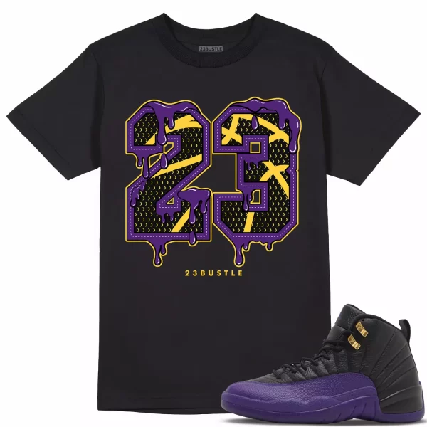 Shirt to Match Jordan 12 Field Purple 12s Sneaker 23Bustle - 23 Drip No Custom Jezsport.com