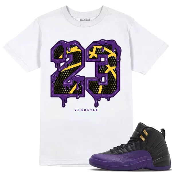 Shirt to Match Jordan 12 Field Purple 12s Sneaker 23Bustle - 23 Drip No Custom Jezsport.com