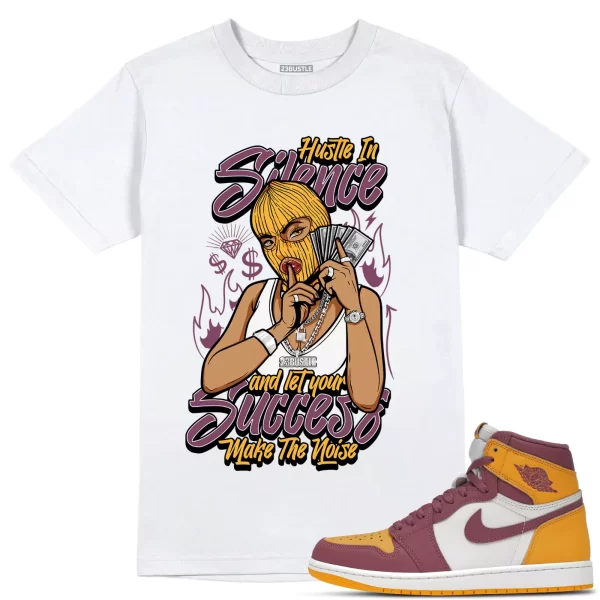 Shirt to Match Jordan 1 Brotherhood 1s Sneaker 23Bustle - Hustle In Silence Tee Jezsport.com