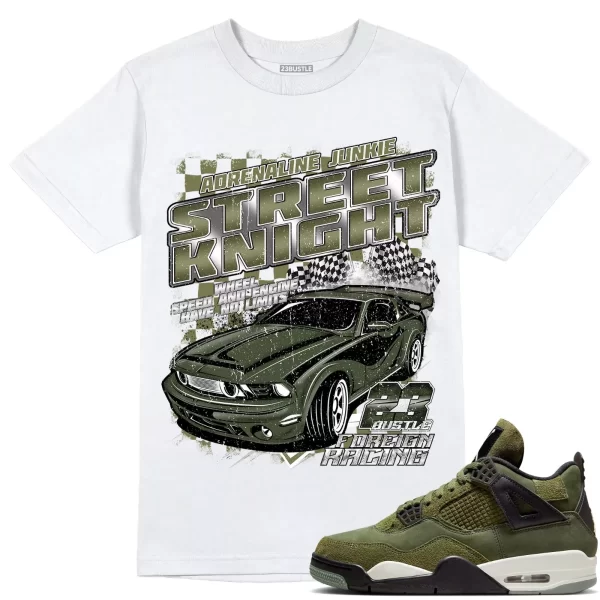 Shirt to Match Jordan 4 Craft Olive 4s Sneaker 23Bustle - STREET KNIGHT Tee Jezsport.com