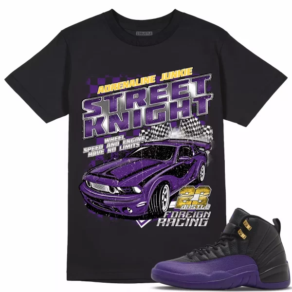 Shirt to Match Jordan 12 Field Purple 12s Sneaker 23Bustle - STREET KNIGHT Tee Jezsport.com