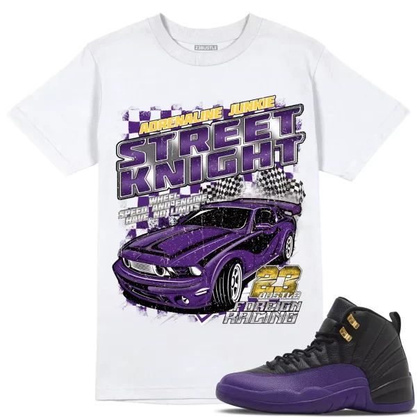 Shirt to Match Jordan 12 Field Purple 12s Sneaker 23Bustle - STREET KNIGHT Tee Jezsport.com