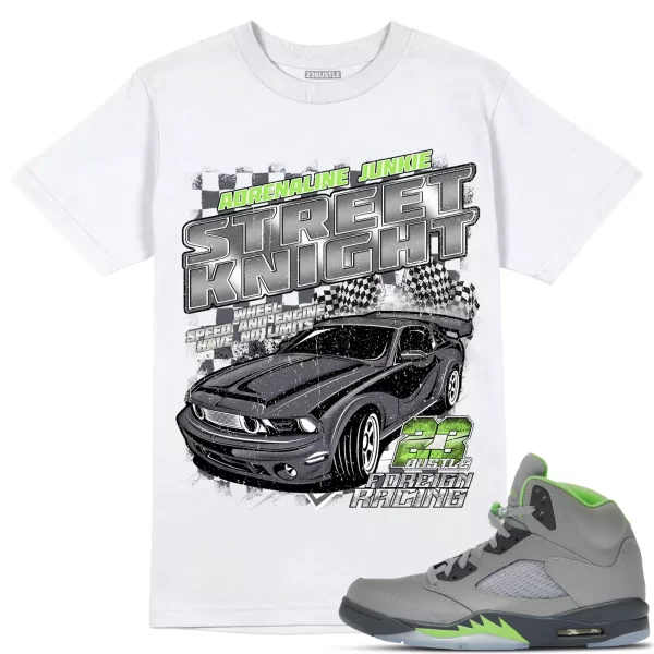 Shirt to Match Jordan 5 Green Bean 5s Sneaker 23Bustle - STREET KNIGHT Tee Jezsport.com