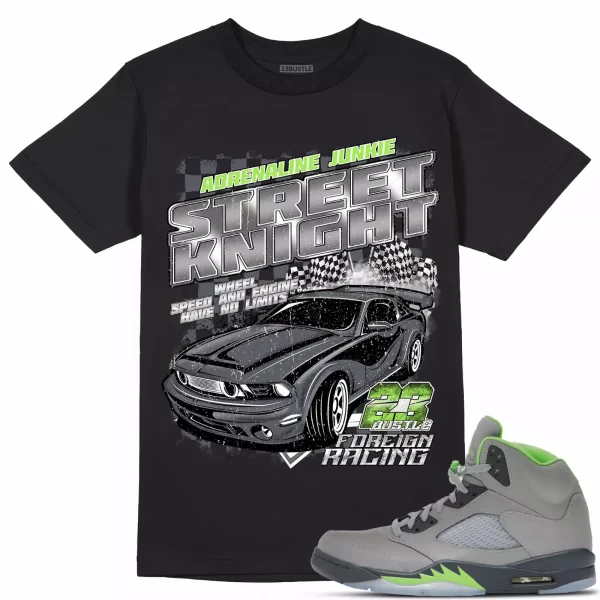 Shirt to Match Jordan 5 Green Bean 5s Sneaker 23Bustle - STREET KNIGHT Tee Jezsport.com