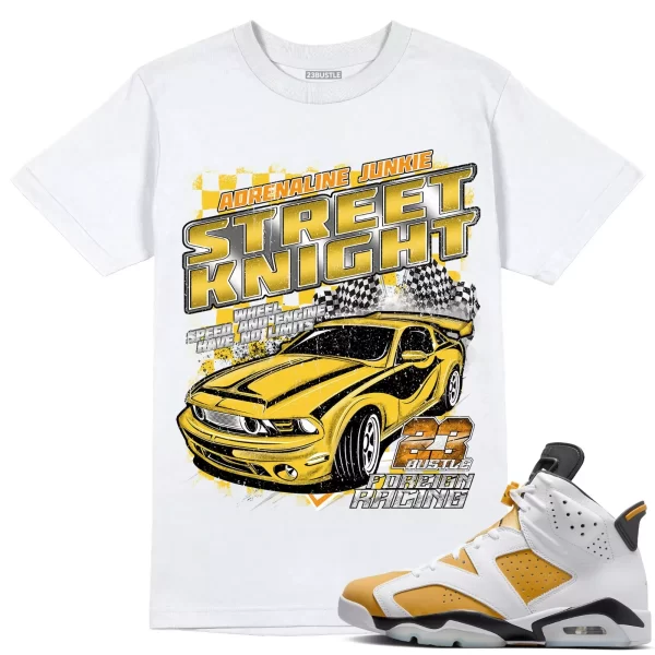 Shirt to Match Jordan 6 Yellow Ochre 6s Sneaker 23Bustle - STREET KNIGHT Tee Jezsport.com