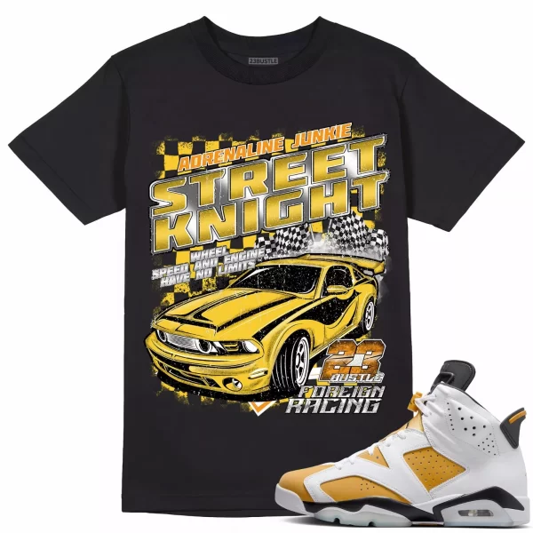 Shirt to Match Jordan 6 Yellow Ochre 6s Sneaker 23Bustle - STREET KNIGHT Tee Jezsport.com