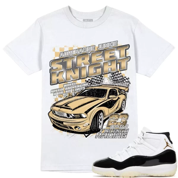 Shirt to Match Jordan 11 Gratitude 11s Sneaker 23Bustle - STREET KNIGHT Tee Jezsport.com