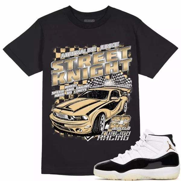 Shirt to Match Jordan 11 Gratitude 11s Sneaker 23Bustle - STREET KNIGHT Tee Jezsport.com