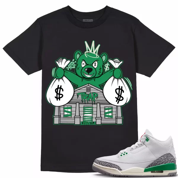 Shirt to Match Jordan 3 Lucky Green 3s Sneaker 23Bustle - Bear Trap House Tee Jezsport.com