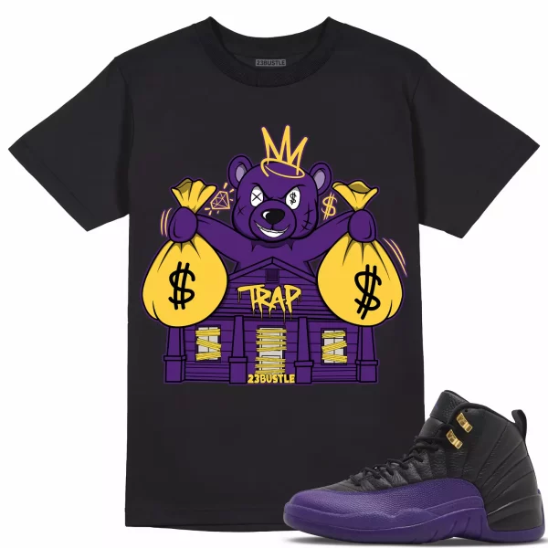 Shirt to Match Jordan 12 Field Purple 12s Sneaker 23Bustle - Bear Trap House Tee Jezsport.com