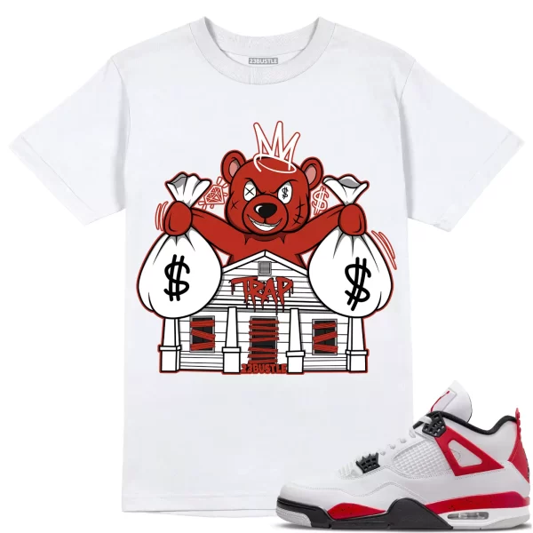 Shirt to Match Jordan 4 Red Cement 4s Sneaker 23Bustle - Bear Trap House Tee Jezsport.com