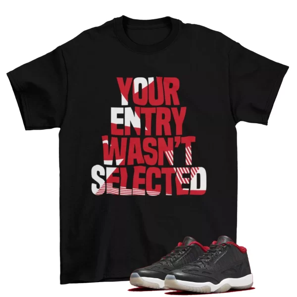 Sneaker L Shirt to Match Jordan 11 Retro Low IE Bred 919712-023 Jezsport.com