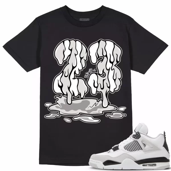 Shirt to Match Jordan 4 Military Black 4s Sneaker 23Bustle - 23 Drip Sneaker Tee Jezsport.com