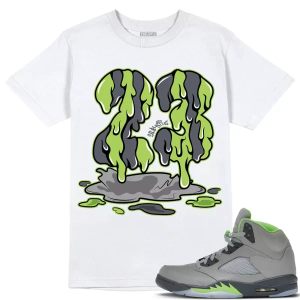 Shirt to Match Jordan 5 Green Bean 5s Sneaker 23Bustle - 23 Drip Sneaker Tee Jezsport.com