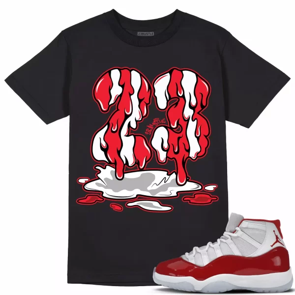 Shirt to Match Jordan 11 Cherry 11s Sneaker 23Bustle - 23 Drip Sneaker Tee Jezsport.com