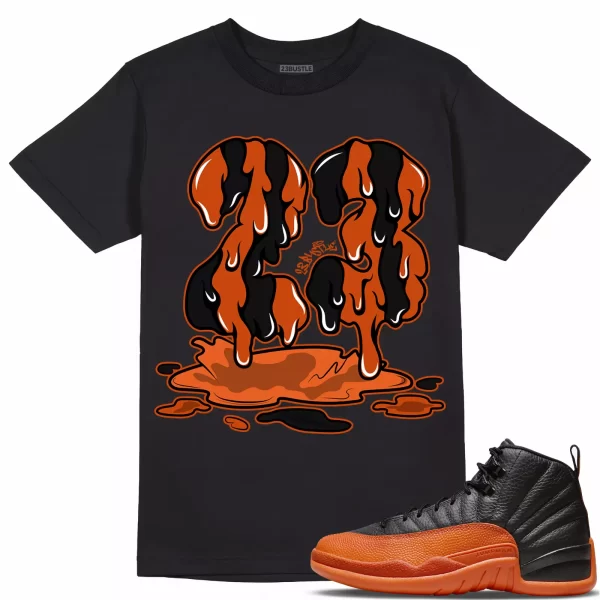 Shirt to Match Jordan 12 Brilliant Orange 12s Sneaker 23Bustle - 23 Drip Sneaker Jezsport.com