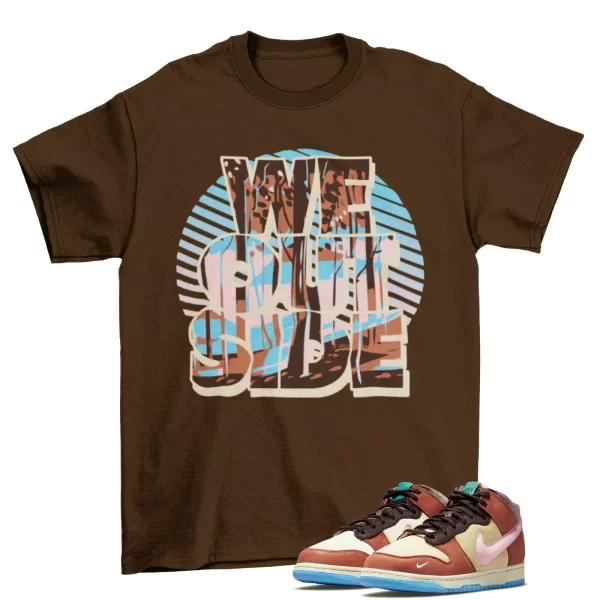 We Outside Shirt to Match Dunk Mid Free Lunch Chocolate Milk / DJ1173-700 Jezsport.com