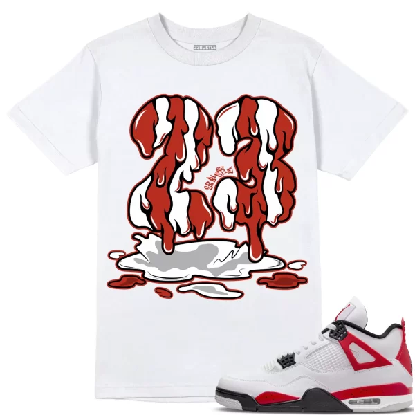 Shirt to Match Jordan 4 Red Cement 4s Sneaker 23Bustle - 23 Drip Sneaker Tee Jezsport.com