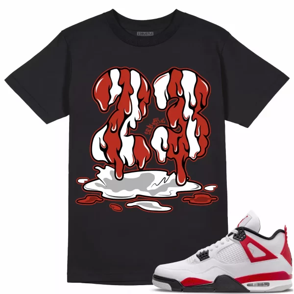 Shirt to Match Jordan 4 Red Cement 4s Sneaker 23Bustle - 23 Drip Sneaker Tee Jezsport.com