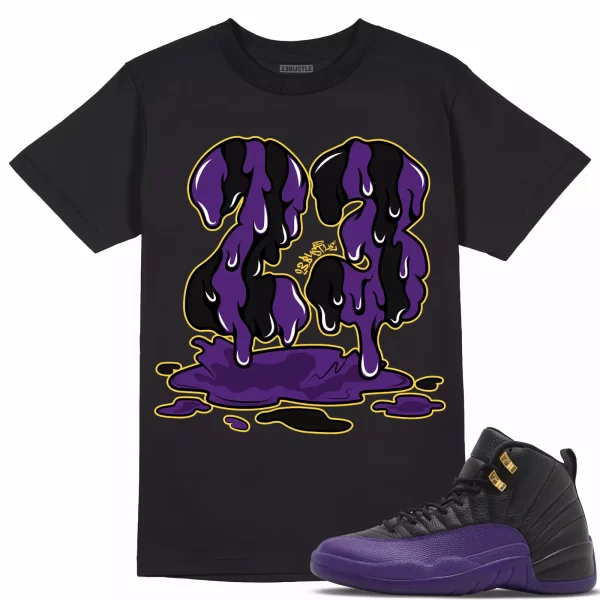 Shirt to Match Jordan 12 Field Purple 12s Sneaker 23Bustle - 23 Drip Sneaker Tee Jezsport.com