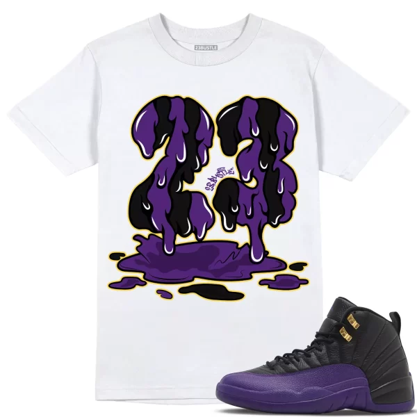 Shirt to Match Jordan 12 Field Purple 12s Sneaker 23Bustle - 23 Drip Sneaker Tee Jezsport.com