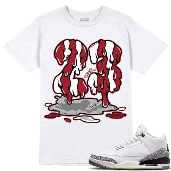 Shirt to Match Jordan 3 White Cement 3s Sneaker 23Bustle - 23 Drip Sneaker Tee Jezsport.com