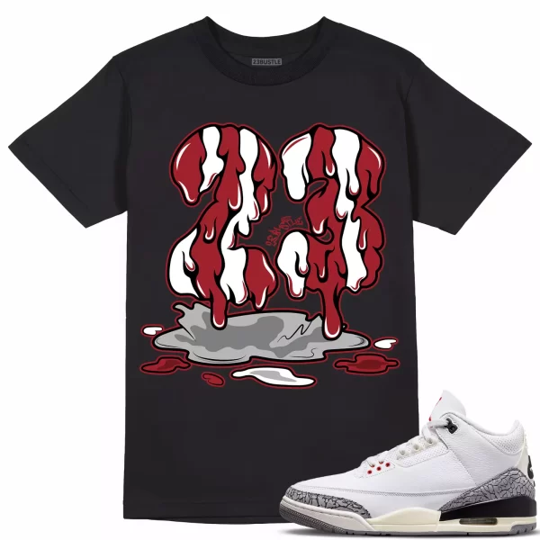 Shirt to Match Jordan 3 White Cement 3s Sneaker 23Bustle - 23 Drip Sneaker Tee Jezsport.com