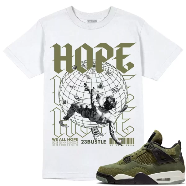 Shirt to Match Jordan 4 Craft Olive 4s Sneaker 23Bustle - HOPE Sneaker Tee Jezsport.com